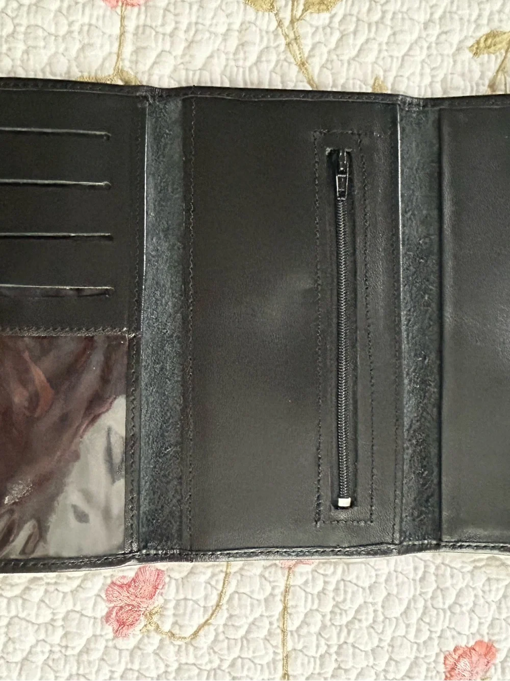 Black leather wallet
